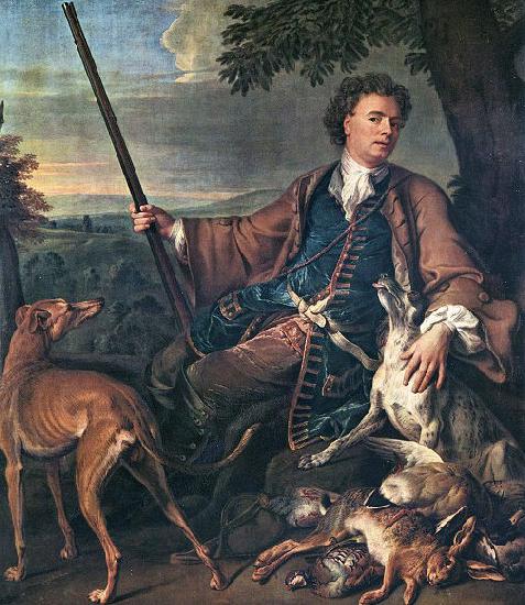 Francois Desportes Portrait of the Artist in Hunting Dress Germany oil painting art